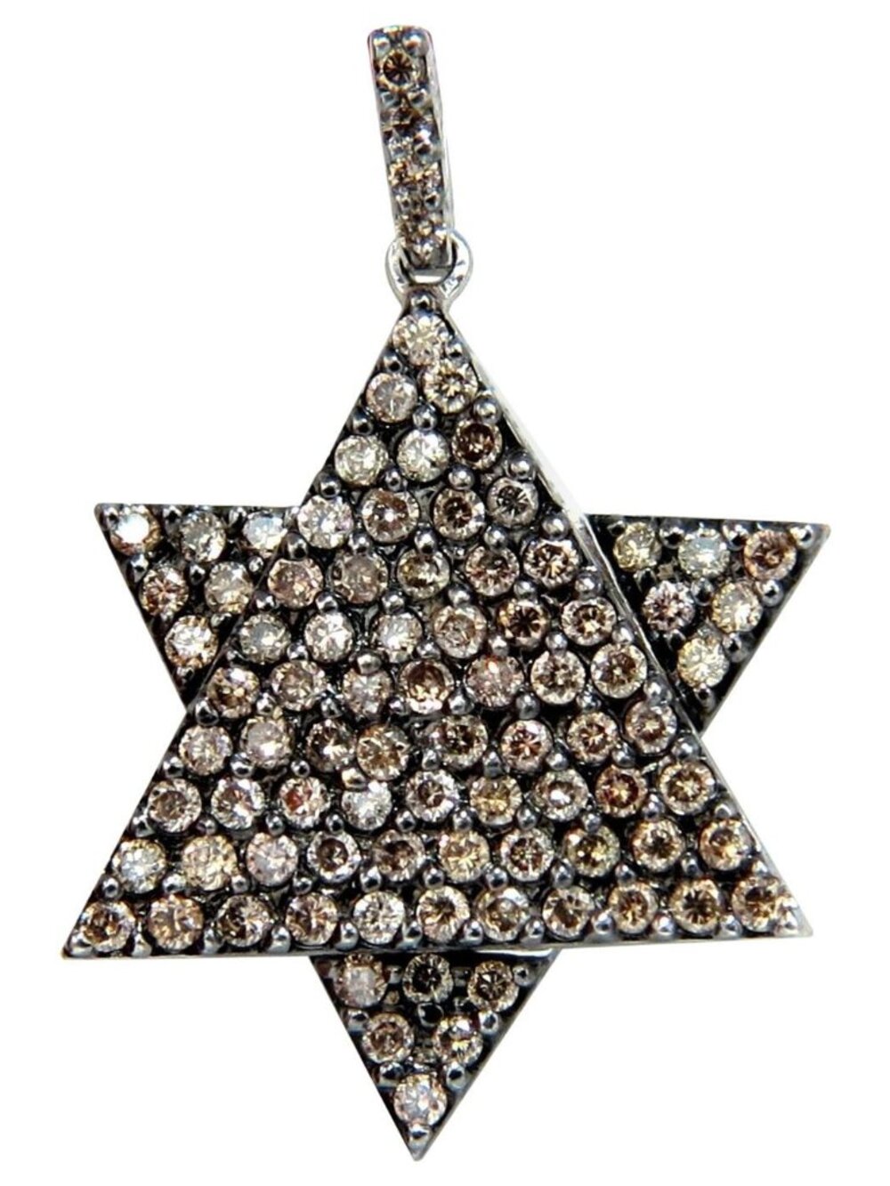 1.50ct natural fancy color diamonds convertible star / triangle pendant 14kt*
